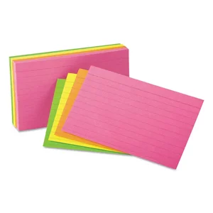 UNV47257 | Universal Office Products 5x8 Ruled Neon Glow