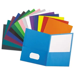 57581EE | Tops Business Forms Red Leatherette Two Pocket