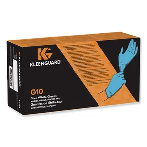 Kimberly Clark Blue Nitrile Powder-Free Gloves, Large - 100