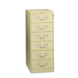 Tennsco Multimedia Cabinet for 6 x 9 Cards - 6 Drawers
