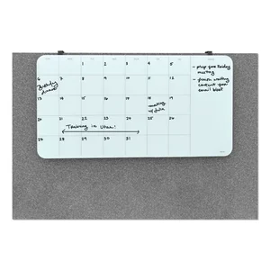 3690U00-01 | U Brands 12x12 White Cubicle Glass Dry Erase