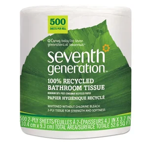 Seventh Generation 2-Ply Recycled Bathroom Tissue - White,