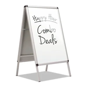 Quartet Adjustable Aluminum A-Frame Sign with Erase Surface