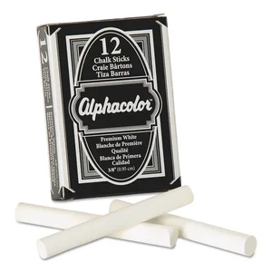 314005 | Quartet AlphaColor Low-Dust White Chalk, 12