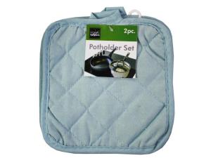 Bulk GE433 2 Piece Potholder Set Whanging Loop