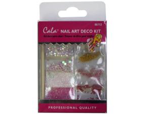 Bulk GW808 Pink Gems Nail Art Decoration Kit With Glue