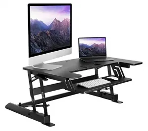 Mount-it! MI-7926 Ergonomic Height Adjustable Desk Converter - Work St