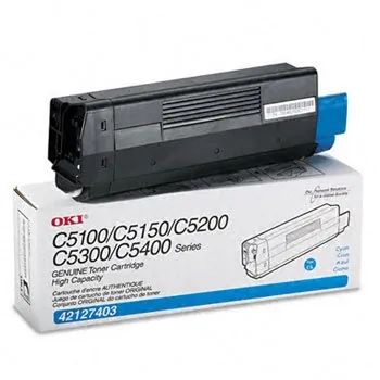 Original Okidata 42127403 Toner Cartridge - Cyan - 5000 Pages - C5100n