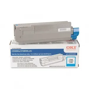 Original Okidata 43324403 Oki Cyan Toner For C5800ldn, C5650n, C5650dn