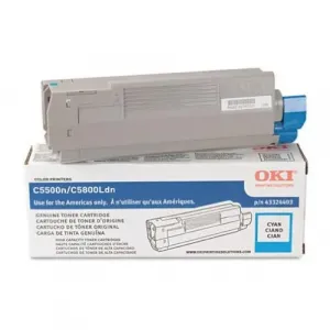 Original Okidata 43324403 Oki Cyan Toner For C5800ldn, C5650n, C5650dn