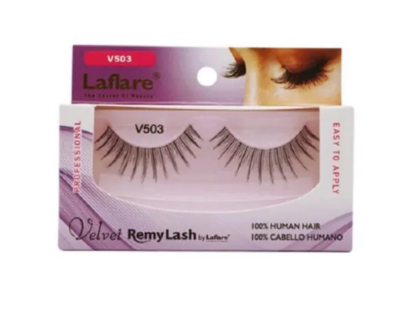 Bulk CA672 Laflare V503 100% Human Hair Velvet Remy Eyelashes