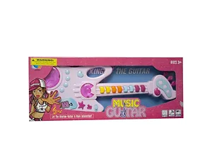 OP965 | Bulk Buys Pink Battery Operated Musical Guitar for