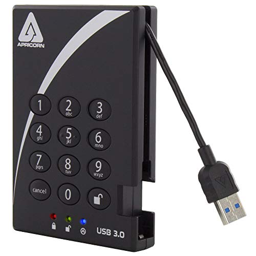 Apricorn A25-3PL256-S1000 1tb Aegis Padlock Ssd Usb 3.0 - Secure Stora