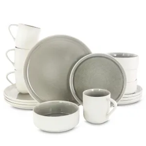 Gibson 124375.16 Elite Global Edge 16 Piece Round Stoneware Dinnerware