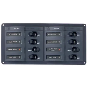 901H | Bep Marine BEP 8-Way Horizontal DC Control Panel