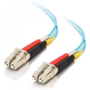 C2g 01121 30m Lc-lc 10gb 50125 Duplex Multimode Om3 Fiber Cable - Aqua