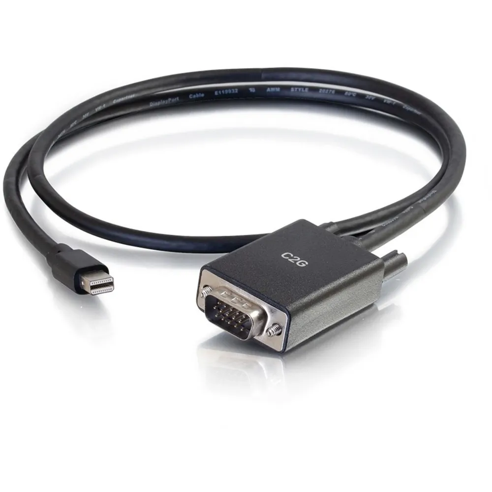 C2g 54676 3ft Mini Displayport To Vga Adapter Cable Black - 3 Ft Mini 