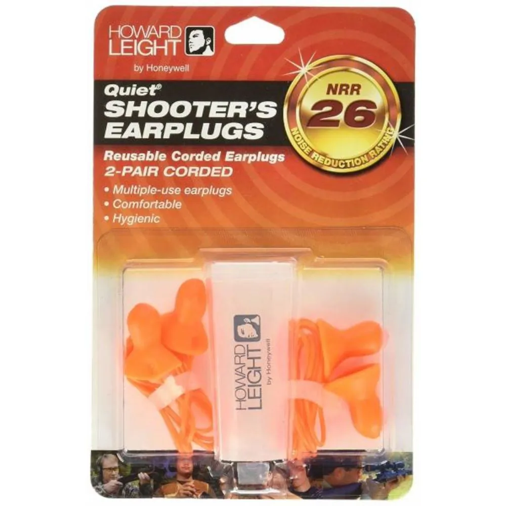 Howard R-01522 Quiet Corded Earplugs Provide Comfortable, Reliable Hea