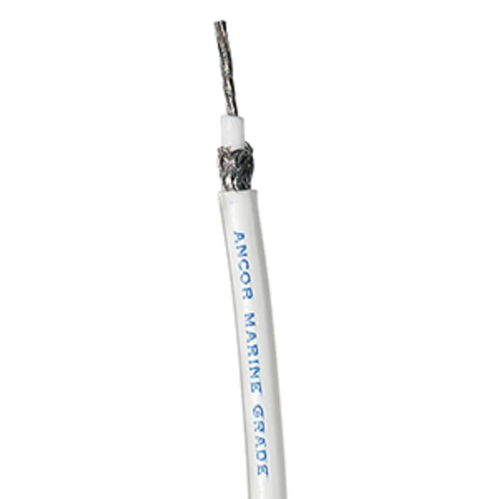 Ancor 1515-FT Rg 8x White Tinned Coaxial Cable - Sold By The Foot