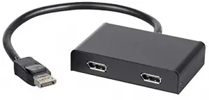 Monoprice 21972 2-port Displayport 1.2 To Displayport Multi-stream Tra