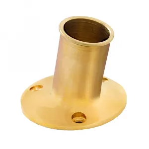 Whitecap S-5002B Polished Brass Flag Pole Socket - 1