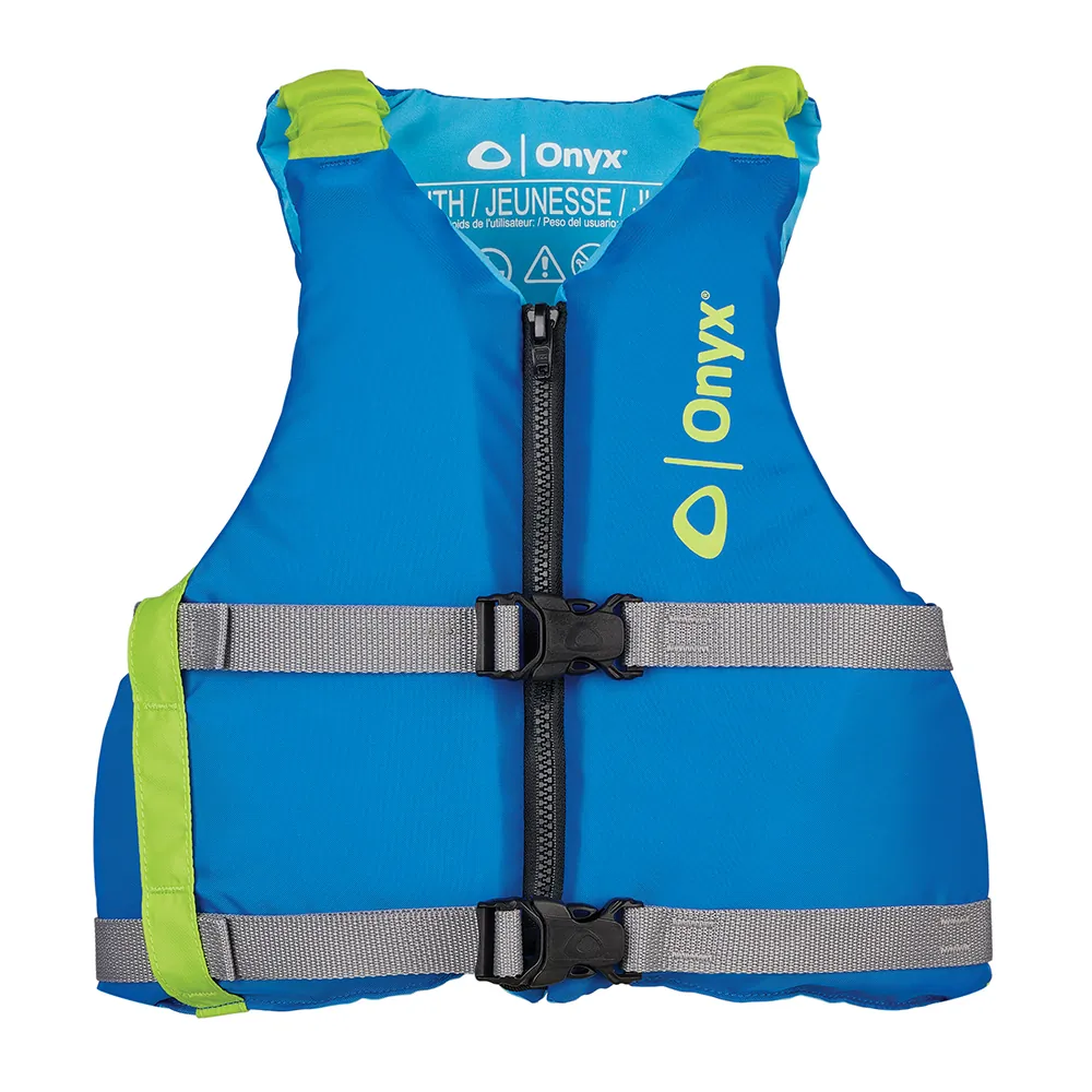 Onyx 121900-500-002-21 Onyx Youth Universal Paddle Vest Blue