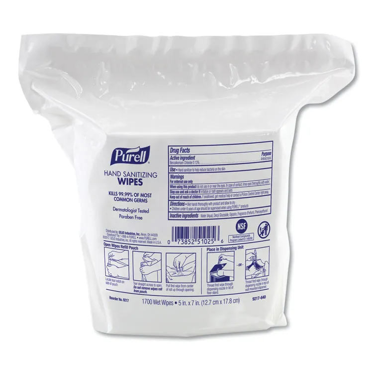 Gojo 9517-04 Sanitizer,wipe,wh