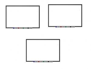 Quartet 2544B-3 Lot Of 3pcs  4'x3' Porcelain Magnetic Whiteboard Black