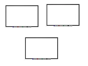 2544B-3 | Quartet Triple Pack 4'x3' Magnetic Whiteboard