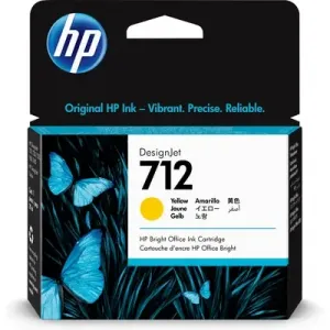 Original Hp 3ED69A Hp 712 Ink Cartridge - Yellow - Inkjet - 1  Pack