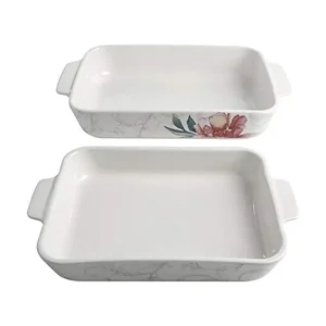 Gibson Martha Stewart Floral Design 2-Piece Bakeware Set