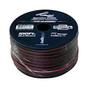 Audiopipe TCBL16100RBC 16 Gauge Copper Speaker Wire - 100ft Dual Color