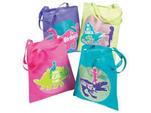 Bulk KA817 Girlysaurus Tote Bag In Assorted Colors