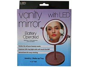 Bulk Buys Adjustable LED Light Vanity Mirror with Jewelry