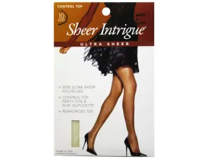 Bulk GW842 Sheer Intrigue Ivory Ultra Sheer Control Top Pantyhose Size