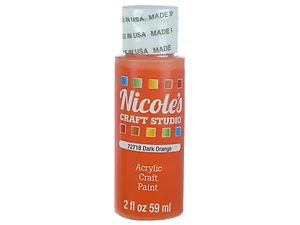 CH706 | Bulk Buys Nicole's 2 oz Acrylic Craft Paint - Dark