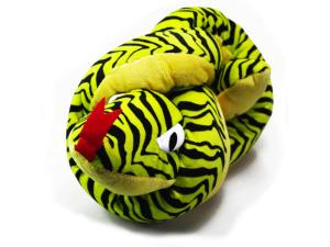 Bulk FB802 Large Knotted Zebra Print Plush Snake