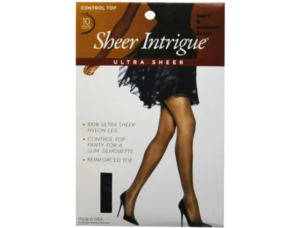 Bulk GW844 Sheer Intrigue Ivory Ultra Sheer Control Top Pantyhose Size