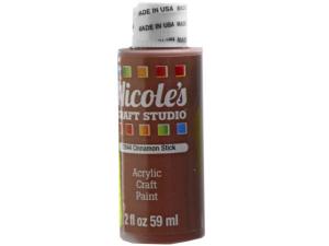 Bulk CH778 Nicoles 2 Oz Acrylic Craft Paint In Cinnamon Stick