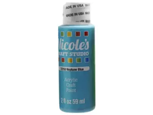 Bulk CH724 Nicoles 2 Oz Acrylic Craft Paint In Neptune Blue