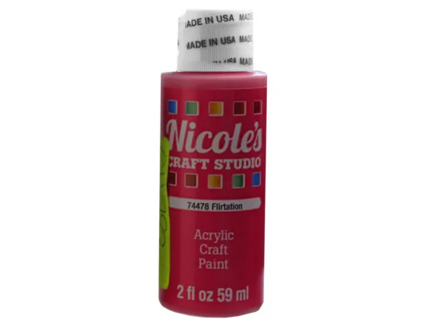 Bulk CH783 Nicoles 2 Oz Acrylic Craft Paint In Flirtation