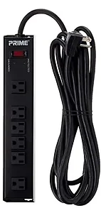 27856 | Monoprice 6 Outlet Metal Surge Protector Power