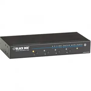 Black AVSW-DVI4X1 4 X 1 Dvi And Audio Switch For Seamless Media Contro