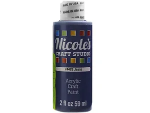 CH786 | Bulk Buys Nicole's 2 oz Acrylic Craft Paint - Jeans