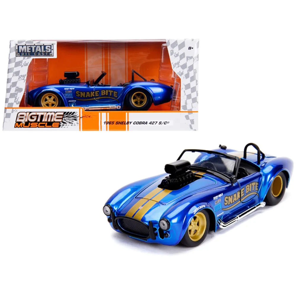 Jada 30706 1965 Shelby Cobra 427 Sc Candy Blue Diecast Model Car