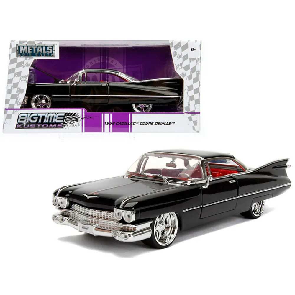 Jada 99989 1959 Cadillac Coupe Deville Diecast Model With Red Interior