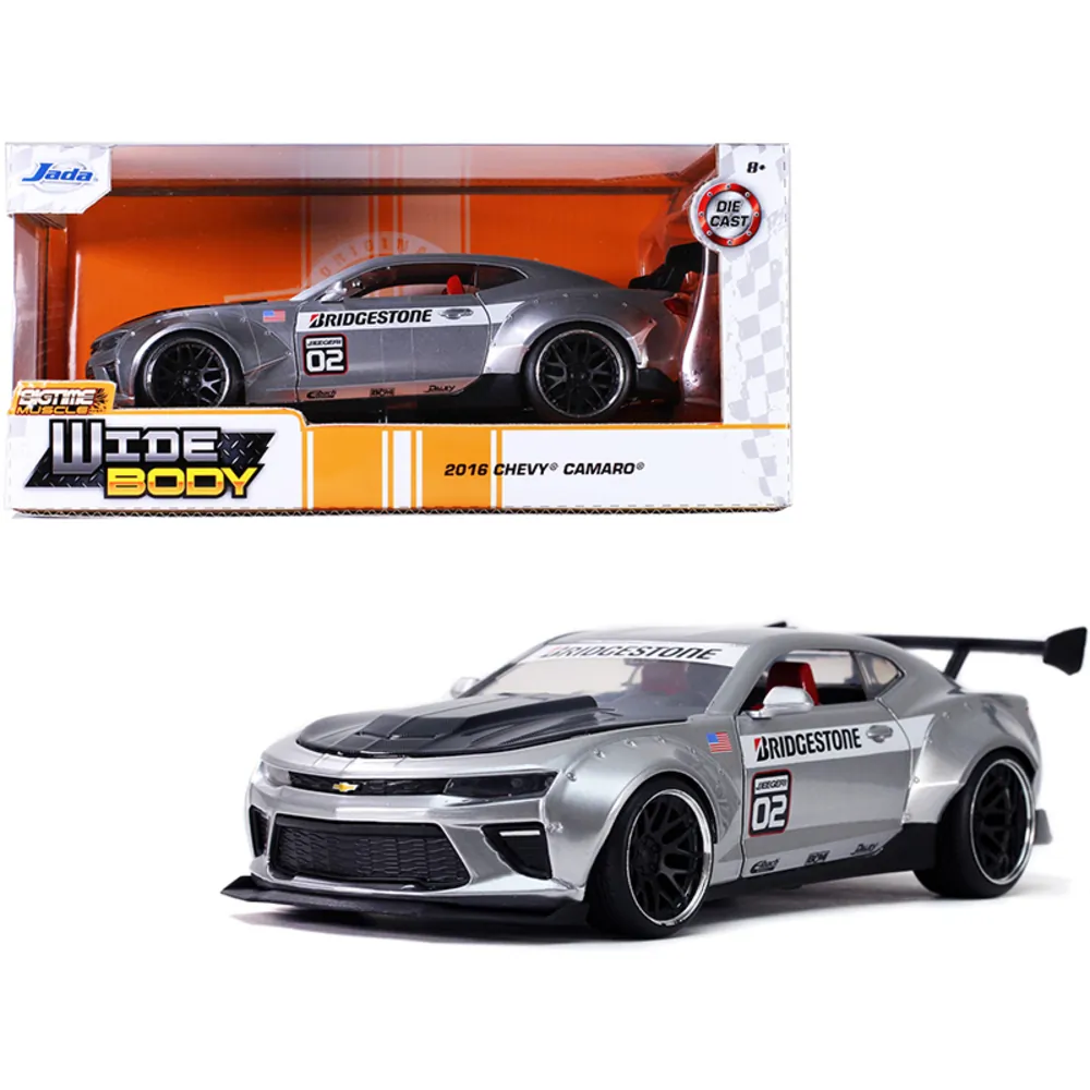 Jada 32300 2016 Chevrolet Camaro Widebody 02 Bridgestone Silver Bigtim