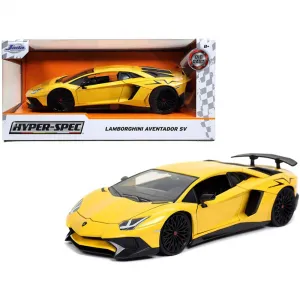 Jada 32258 Lamborghini Aventador Sv Yellow Hyper-spec 124 Diecast Mode