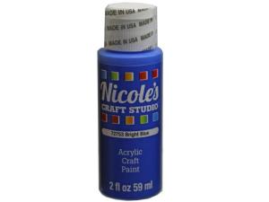 Bulk CH700 Nicoles 2 Oz Acrylic Craft Paint In Bright Blue