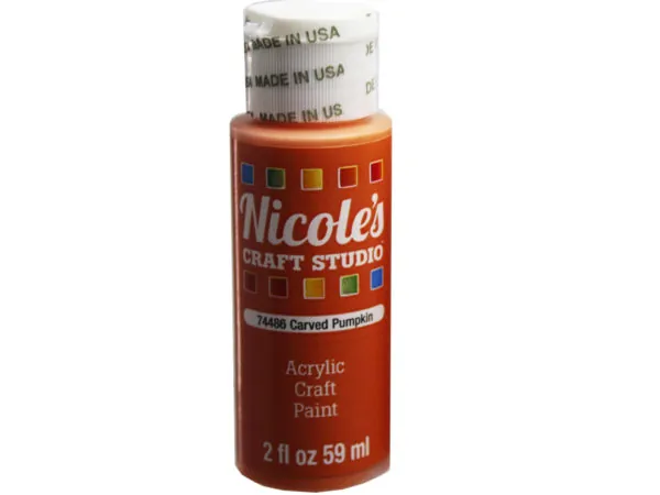 Bulk CH776 Nicoles 2 Oz Acrylic Craft Paint In Carved Pumpkin